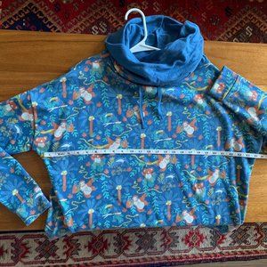 Piccalilly Organic Cotton Adult Rainforest Funnel Neck Jumper